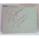 Diana Ross & Florance Ballard of The Supreme s signed page from an autograph book, dated 4th April