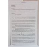 Contract for Michael Jackson 30th Anniversary Celebration The Solo Years, dated August 22nd 2001