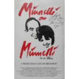 Minnelli On Minnelli at The Palace Broadway 1999 concert poster, signed “Love Liza Minnelli”.