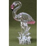 Swarovski multi coloured crystal figure of a Flamingo. Approx. 12cms H reasonable used condition