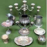 Parcel of various silver plated ware, pewter ware etc All in used condition, unchecked