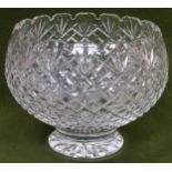 Large Waterford Crystal bowl. Approx. 24cms D reasonable used condition