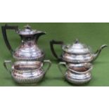 Four piece silver plated tea/coffee set All in used condition, unchecked