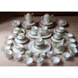 Large quantity of Minton Platinum Heritage dinnerware. App. 110+ pieces All appears in reasonable