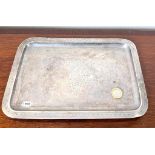 SILVER TRAY, 1919 SHEFFIELD ASSAY, DICKSONS, ENGRAVED DECORATION, WEIGHT APPROX 430g