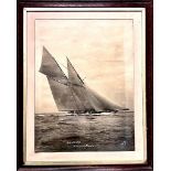LARGE SAILING PHOTO, ROUGH SEAS IN COWES, SPECIALIST MARINE PHOTOGRAPHERS BEKEN & SONS, APPROX 59