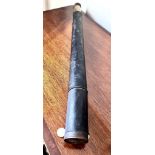 LEATHER COVERED BRASS TELESCOPE BY KELVIN & JAMES WHITE, GLASGOW, FROM THE 'SS NESSIAN BUILT BY