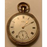 WALTHAM 15 JEWEL MOON POCKET WATCH, TWO 10ct GOLD PLATED, 16713813 380866 13 NOT WORKING