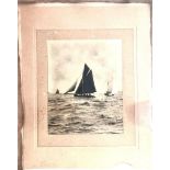 EARLY PHOTOGRAPH, SAILING ON THE MERSEY?, UNFRAMED, APPROX 25 x 20cm