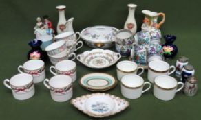 Mixed lot of ceramics including Royal Worcester, Spode, Coalport etc All in used condition,