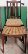 Single oak dining chair, folding chair table + beregere stool All in used condition