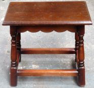 20th century small side table. App. 48cm H x 51cm W x 31cm D Reasonable used condition, scuffs and