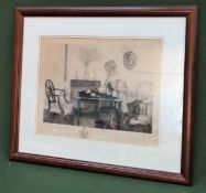 W. Dandy Sadler pencil signed monochrome etching, etched and signed by Charles H. Boucher. Approx.