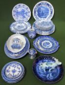 Mixed lot of various blue and white ceramics, etc all used and unchecked