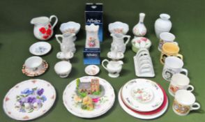 Sundry ceramics Inc. Aynsley, Royal Albert, commemorative mugs, Portmeirion etc all used and