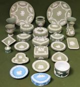 Quantity of Wedgwood mostly green Jasperware, Approx. pieces all used and unchecked