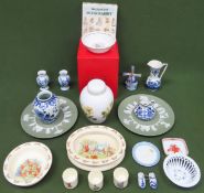 Sundry lot of ceramics including Spode, Wedgwood, Bunnykins, Delft, Lladro, Herend etc All in used
