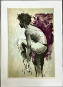 DONALD HAMILTON FRAZER, SCREENPRINT- 'DANCER AT REHEARSAL', SIGNED LOWER RIGHT, FRAMED AND GLAZED,