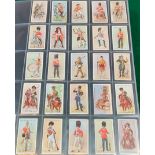 Set of Players Regimental Uniforms cards with blue back, plus set of Players Regimental Uniforms