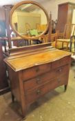Early 20th century mahogany dressing table. Approx. 160cms H x 108cms W x 47cms D reasonable used