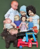 Various mostly 1970's dolls including Chiltern etc All in used condition