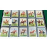 Set of Wills Racehorses and Jockeys 1938 cards, plus Set of Wills Rugby Internationals cards All