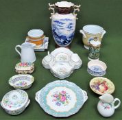 Sundry ceramics including Aynsley, Royal Albert, Tuscan, Herend, Royal Worcester, Masons, Limoges,