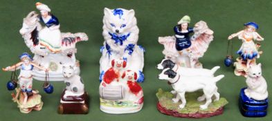 Quantity of Staffordshire and Staffordshire style ceramics All in used condition