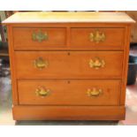 Vintage two over two bedroom chest. App. 82cm H x 92cm W x 45cm D Reasonable used condition,