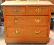 Vintage two over two bedroom chest. App. 82cm H x 92cm W x 45cm D Reasonable used condition,