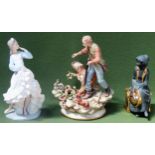 Capodimonte La Sorpresa figure, Nao figure, plus Nadal figure All in used condition, unchecked