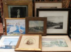 Quantity of various pictures and prints, watercolours etc All in used condition, unchecked
