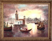 OIL ON CANVAS, ASPECT OF UFUK DEMIR, OF CONSTANTINOPLE, PROBABLY LATE 20th CENTURY