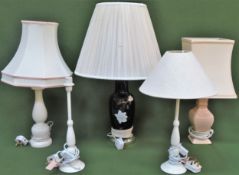 Parcel of various table lamps All in used condition, not tested for working