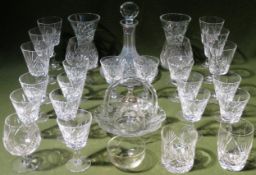 Parcel of various glassware including Decanter, drinking glasses etc All in used condition,