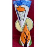 HERON CROSS POTTERY LIMITED EDITION HANDPAINTED VASE "MAY BANK" BY DENISE STEELE