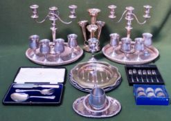 Parcel of silver plated ware, pewter, boxed and loose flatware, etc all used and unchecked