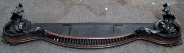 Good quality Victorian cast iron fire kerb. Approx. 29cms H x 166cms W reasonable used condition