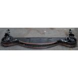 Good quality Victorian cast iron fire kerb. Approx. 29cms H x 166cms W reasonable used condition