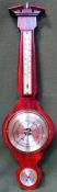 20th century Aneroid Barometer. App. 76cm H, plus a smaller barometer Used condition, unchecked