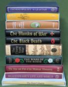 Ten various Folio Society volumes including The War of the Roses, The Black Death etc