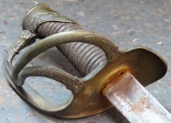 19th century French cavalry sword used condition with wear due to age