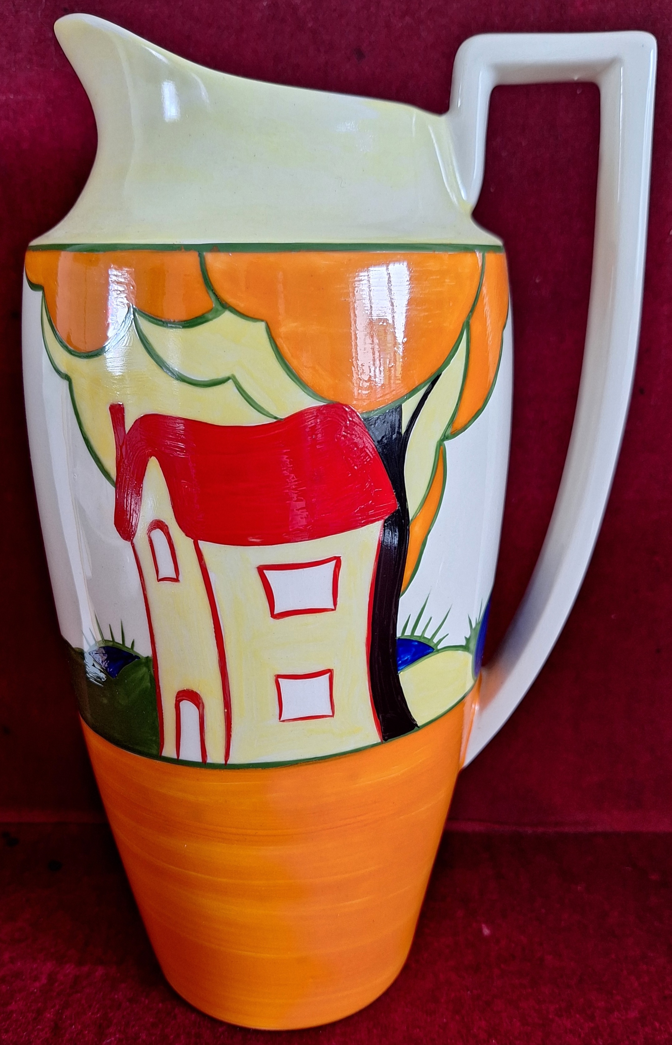 HERON CROSS POTTERY LIMITED EDITION HANDPAINTED JUG "ENCHANTED WOOD" BY DENISE STEELE
