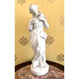 PARIAN WARE FIGURE, APPROX 35cm HIGH