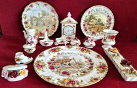 PARCEL OF MOSTLY ROYAL ALBERT CHINA INCLUDING OLD COUNTRY ROSES ALL IN USED CONDITION, UNCHECKED
