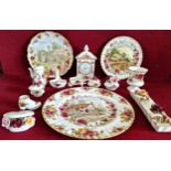 PARCEL OF MOSTLY ROYAL ALBERT CHINA INCLUDING OLD COUNTRY ROSES ALL IN USED CONDITION, UNCHECKED