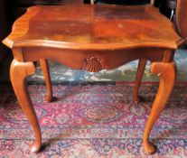 20th century Italian inlaid side table with brush and slide. App. 65cm H x 69cm W x 49cm D