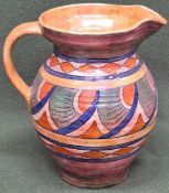 Charlotte Rhead for Crown Ducal handpainted and tube lined ceramic water jug, signed and numbered