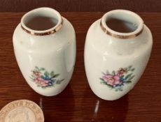 PAIR OF LIMOGES MINIATURE VASES- 'ERQUY'