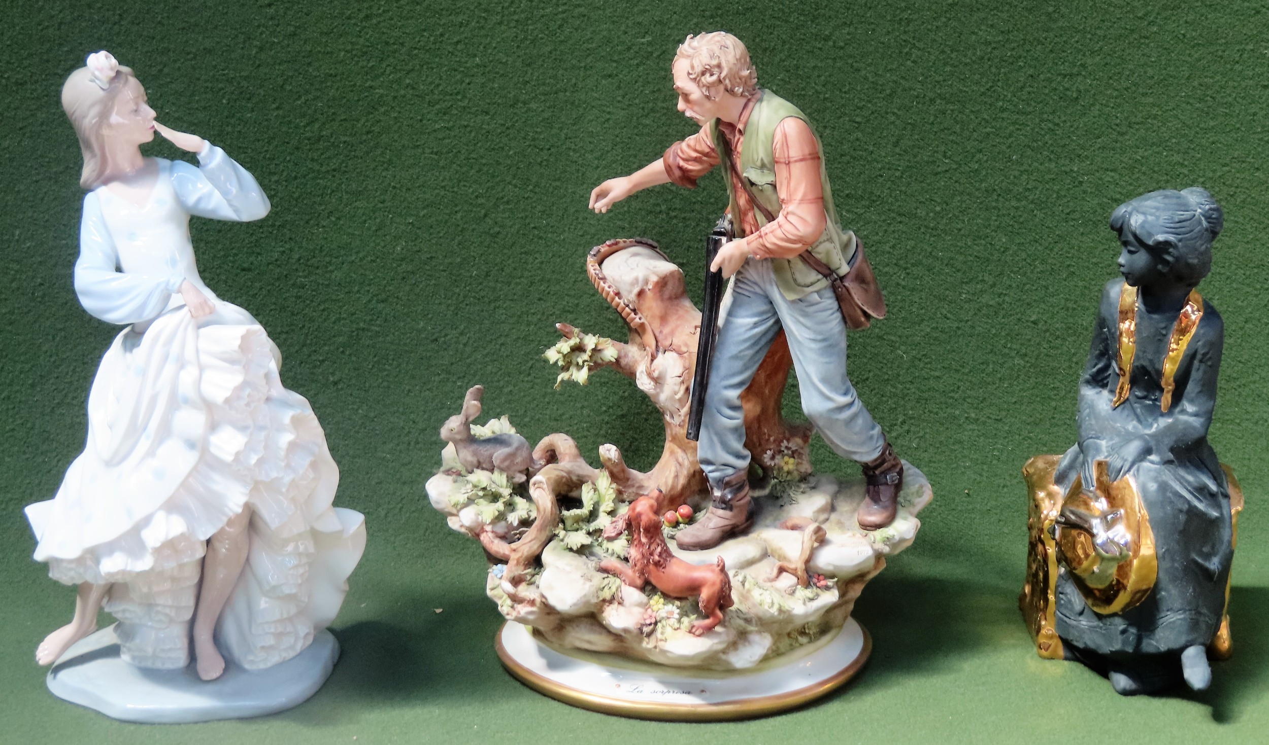 Capodimonte La Sorpresa figure, Nao figure, plus Nadal figure